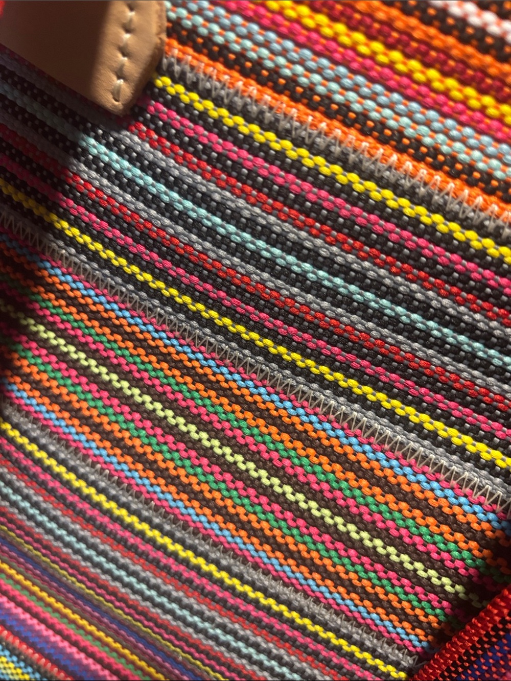 Consuela Multicolor Striped Tote with Tan Accents - Picture 3 of 3
